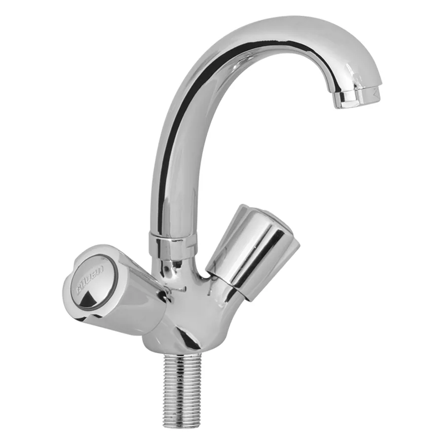 4203-27 Kuğu Lavabo Bataryası Kuyruklu Lüks, Krom