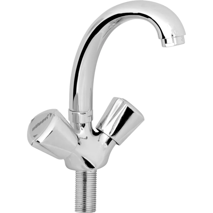 4303-27 Kuğu Lavabo Bataryası Kuyruklu Lüks, Krom
